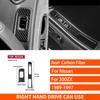 For Nissan 300ZX 1989-1997 Real Carbon Fiber Stickers Door Window Lift Control Panel Frame Car Accessories Interior Decorative