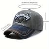 Unisex Sporty Cotton Washed Baseball Cap - Stylish ORIGINAL THE BLACK Letter Embroidery, Casual Sunshade for Outdoor Sports