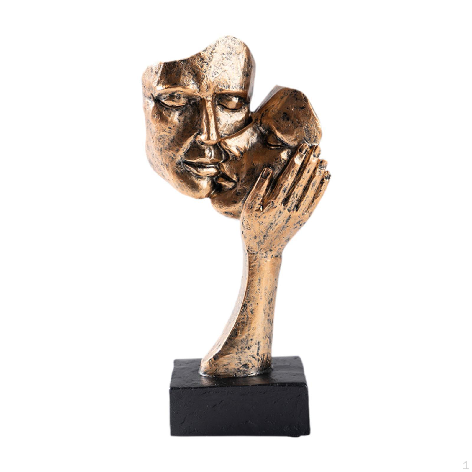 

Абстрактное искусство, скульптура пары, коллекция поцелуев пар, креативная статуэтка любви для камина Brass Colored