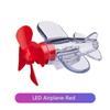 Wind-Powered LED Safety Light for Bike Motorcycle - No Battery Airplane Shape Warning Lamp 80mm