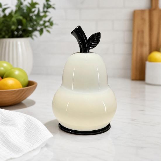 Pear Shaped Toothpick Holder, Large Capacity Covered Toothpick Storage Box, Kitchen Toothpick Dispenser Container with Dust-Proof Lid