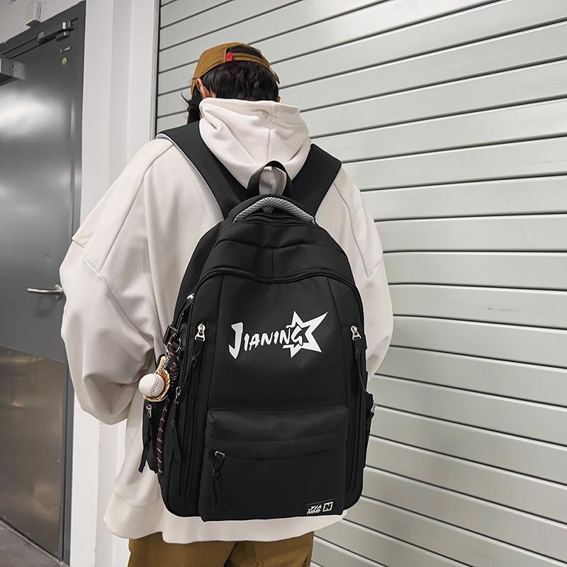 Backpack Men's Large Capacity Computer Travel Backpack Female Junior High School Student Schoolbag