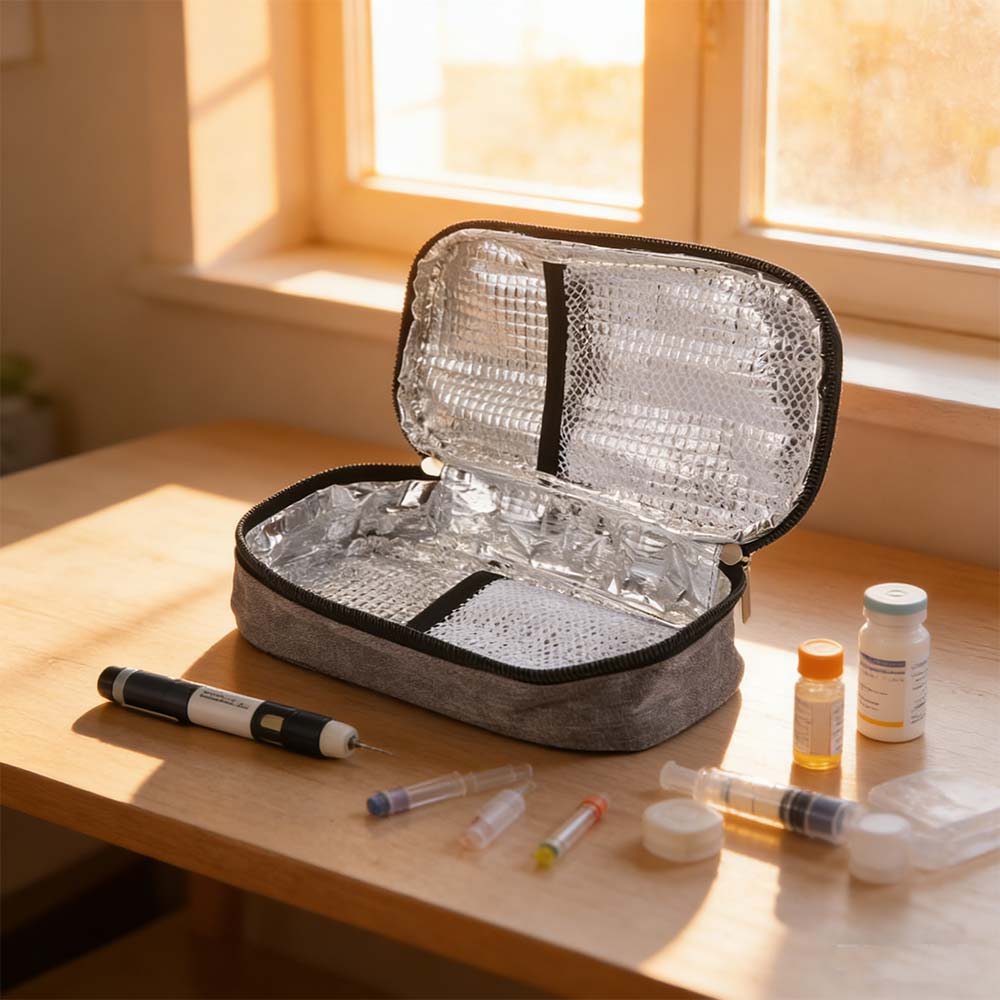 Durable Lightweight Insulin Cooling Bag Waterproof Washable Insulin Carry Case Wear-resistant Insulin Cooler Travel