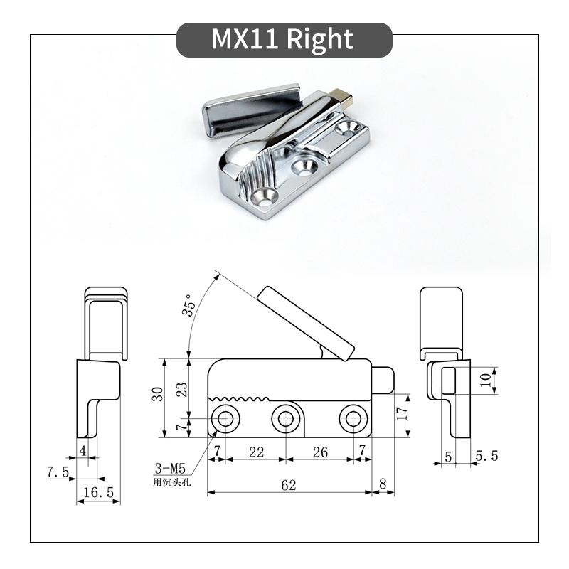 

Latch Press The Telescopic Spring Bolt Lock Window Frames For Buses, Special Vehicles, Construction Machinery Bolt Lock