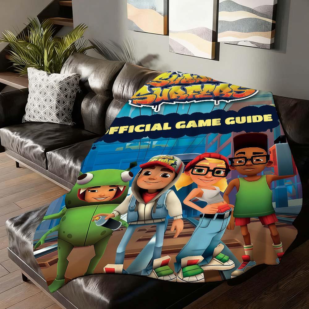 Gioco Parkour Subway Surfers Coperta Per Divano Ufficio Letto Aereo Viaggio Dormire Leggere Rilassarsi Campeggio Morbida E Calda