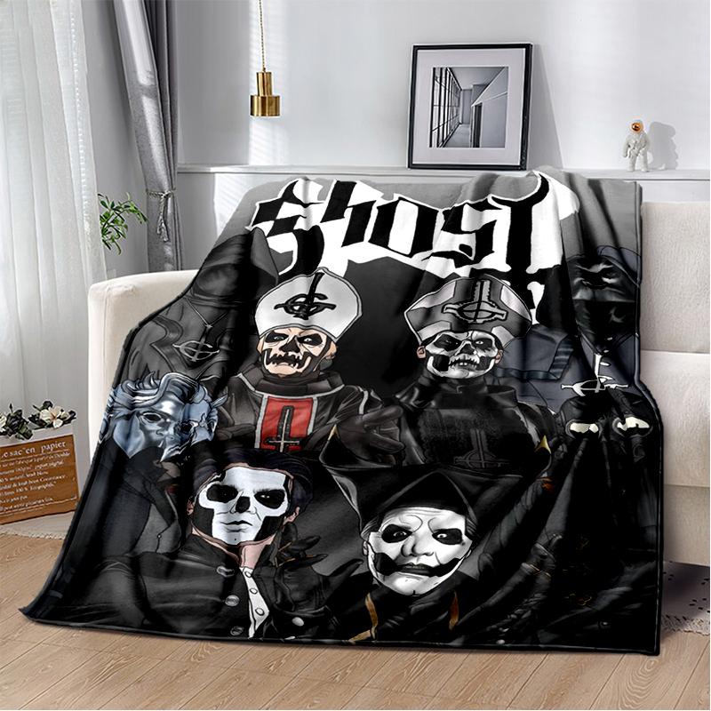 29 Stil Ghost Band Papa Emeritus Heavy Metal Dunkel Weiche Plüschdecke, Flanell Überwurfdecke für Wohnzimmer Schlafzimmer Bett Sofa