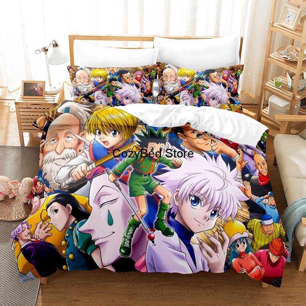 Nwe Hunter X Hunter Bedding Set Single Twin Full Queen King Size Bed Linens Aldult Kids Home Decor Duvet Cover Gift