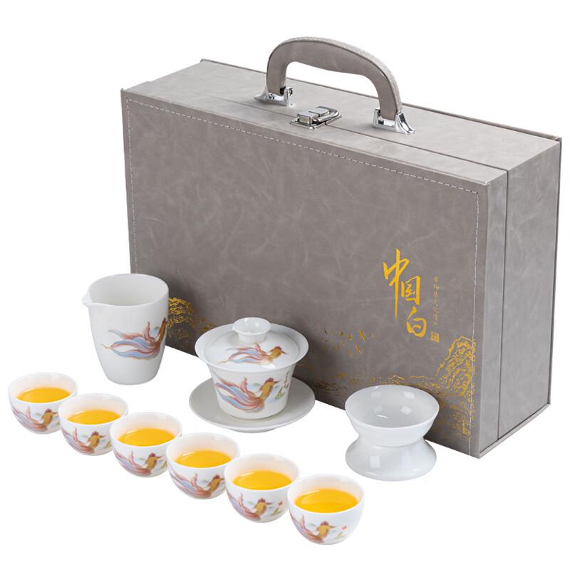 

Tao Ding Xuan Mutton-fat Jade White Porcelain Tea Set