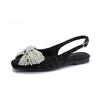 Spring new thick heel single shoes women's fashion pearl bag head Mary Jane shoes women's small fragrant style back empty color matching shoes