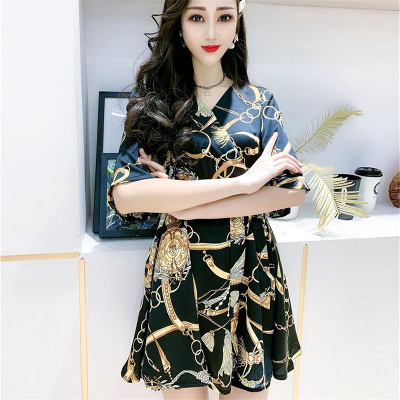 Buy Two-piece Dress Women's Plus Size Summer New Korean