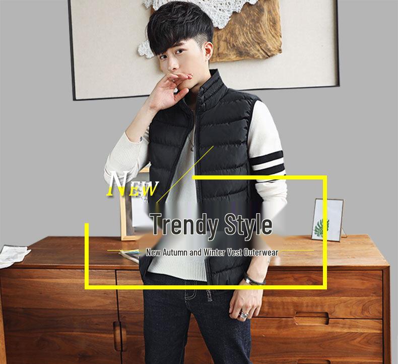 Herren Übergröße Verdickte Baumwollweste Jacke - Herbst/Winter Ärmellos Lässige Kleidung
