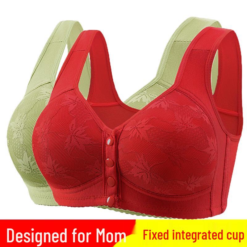 Wire-Free Plus Size Front-Closure Vest-Style Bra for Women