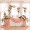 Gold Wedding Arch Backdrop Stand Square Stand, Set of 3, 6.6FT + 5.9FT +4.9FT, Metal Balloon and Flower Frame for Birthday Party, Baby Shower,