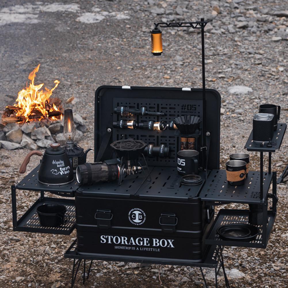 Camping Box Light Stand Camping Lantern Stand Aluminum Alloy Desktop Lamp Bracket Portable Lamp Pole for Outdoor Picnic