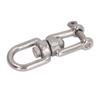 Double Jaw Shackle Professional Heavy Duty 304 Stainless Steel Rolling Shackle Device for Swing Climbing Rope 5mm 0.20in