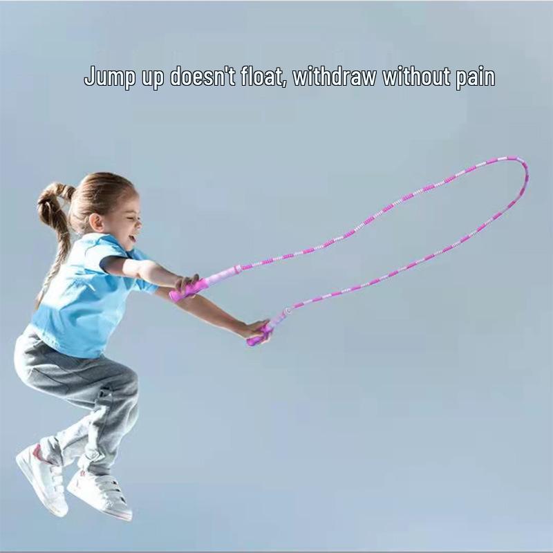 Adjustable Beaded Bamboo Jump Rope for Students - 5m, 7m, 10m Multi-Person Fancy Rope