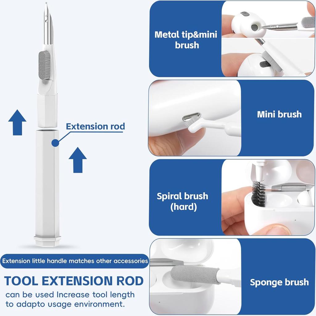 Cleaning Kit Multifunctional 20 In 1 for Electronic Devices,Keyboard Cleaning Brush, Headphones Cleaner Kit for Laptop,Multi-Tool for Cleaning Earbud