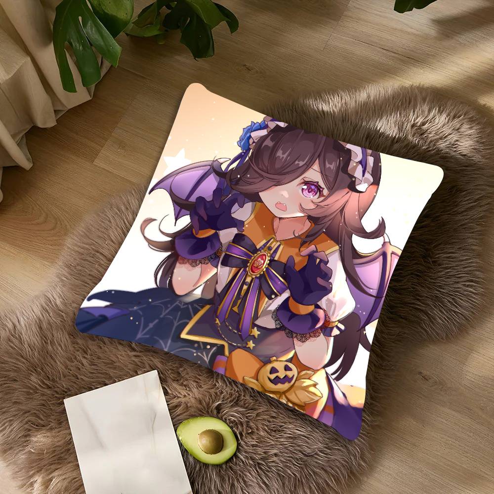 Cute Uma Musume Pretty Derby Pillow Case Cushion Cover Decor Home Throw Pillow Covers For Couch Camping Pillow Cover Decorations