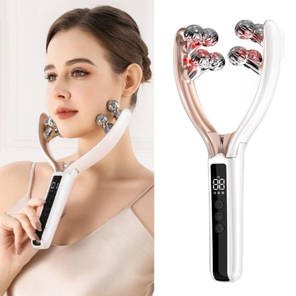 8 Round Massage Ball Wireless Microcurrent Facial Massager with 3D Roller Face-lifting tool