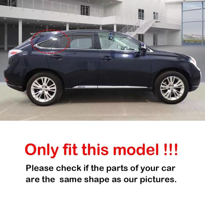 For Lexus RX270 RX450 350 2009-2014 Car Rear Window Louver Shutter Cover Side Vent Trim Sticker Scoop Exterior Accessories