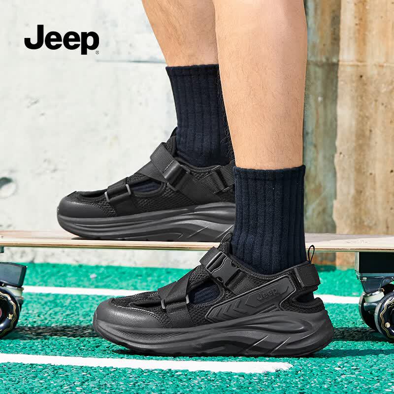 JEEP Men s Breathable Velcro Sport Sandals 45