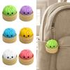 Backpack Charm Stress Reliever Press Button Keychain Steamed Bun Decompression Toy with Smiling