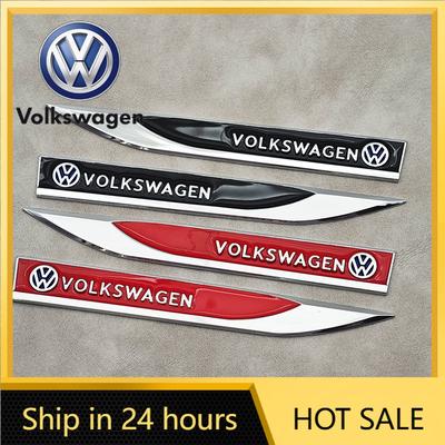 2026 New For VOLKSWAGEN VW 2pcs Logo Volkswagen Badge Car Fender Side Emblem Sticker For VW GTI Polo Golf MK8 Touareg Passat Ma