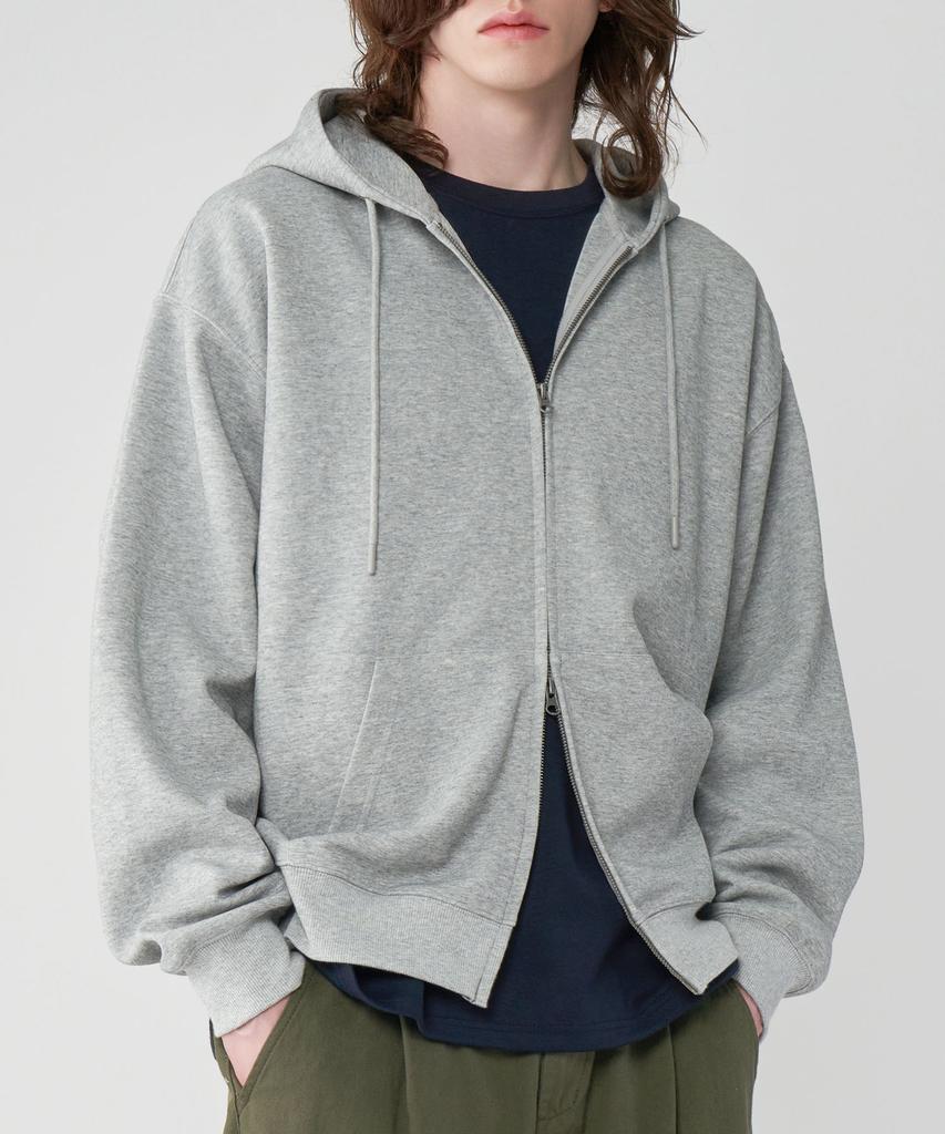 Untapped Studio Double Two-Way Zipper Oversized Sweat Zip-Up Hoodie 2 Colors