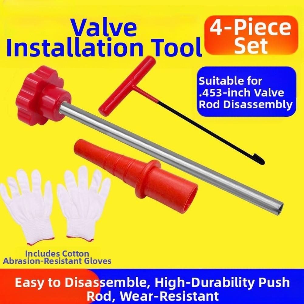 Steel Construction Valve Stem Tool Tire Valve Kit Ergonomic Handles