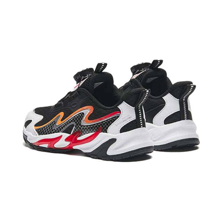 Anta Kids Fabric Fashion Versatile Simple Trendy Non-Slip Wear-Resistant Low-Top Kids Running Shoes Kids sneaker Black White Red 312439921-2