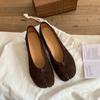 Sapatilhas Mary Jane Femininas de Pele com Solado Macio e Dedos Separados - Sapatos Baixos de Couro Confortáveis