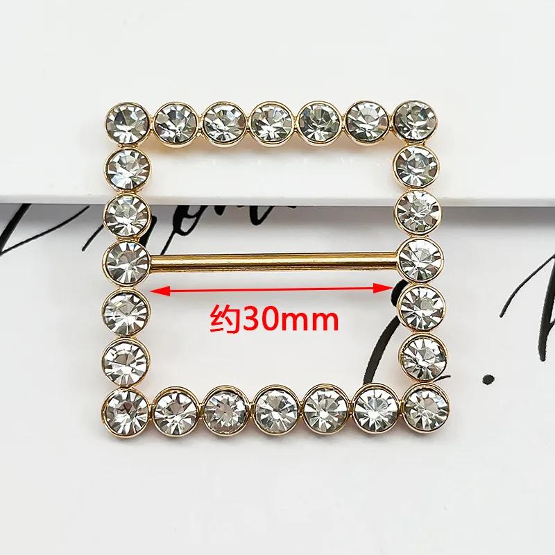 1pcs Temperament Rhinestone Clothes Corner Knot Buckles Women's Silk Scarf Clothes T-shirt Shirt Hem Knot Decorative Button
