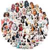 50 Pictures of Girls and Cats Doodle Stickers Personalized Decorative Guitar Notebook Suitcase DIY Waterproof