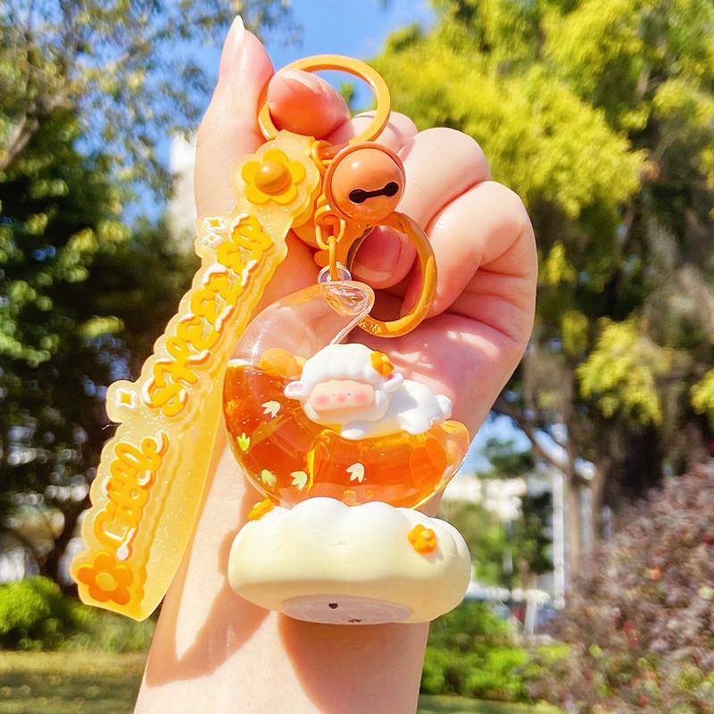 Small Pull Sheep Out Animals Plush Pendant With Pull Cord For Gift Kids