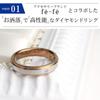 Fe-fe×phiten [Special Edition] Phiten Flat Pink Gold Line Diamond Titanium Ring, Size 8