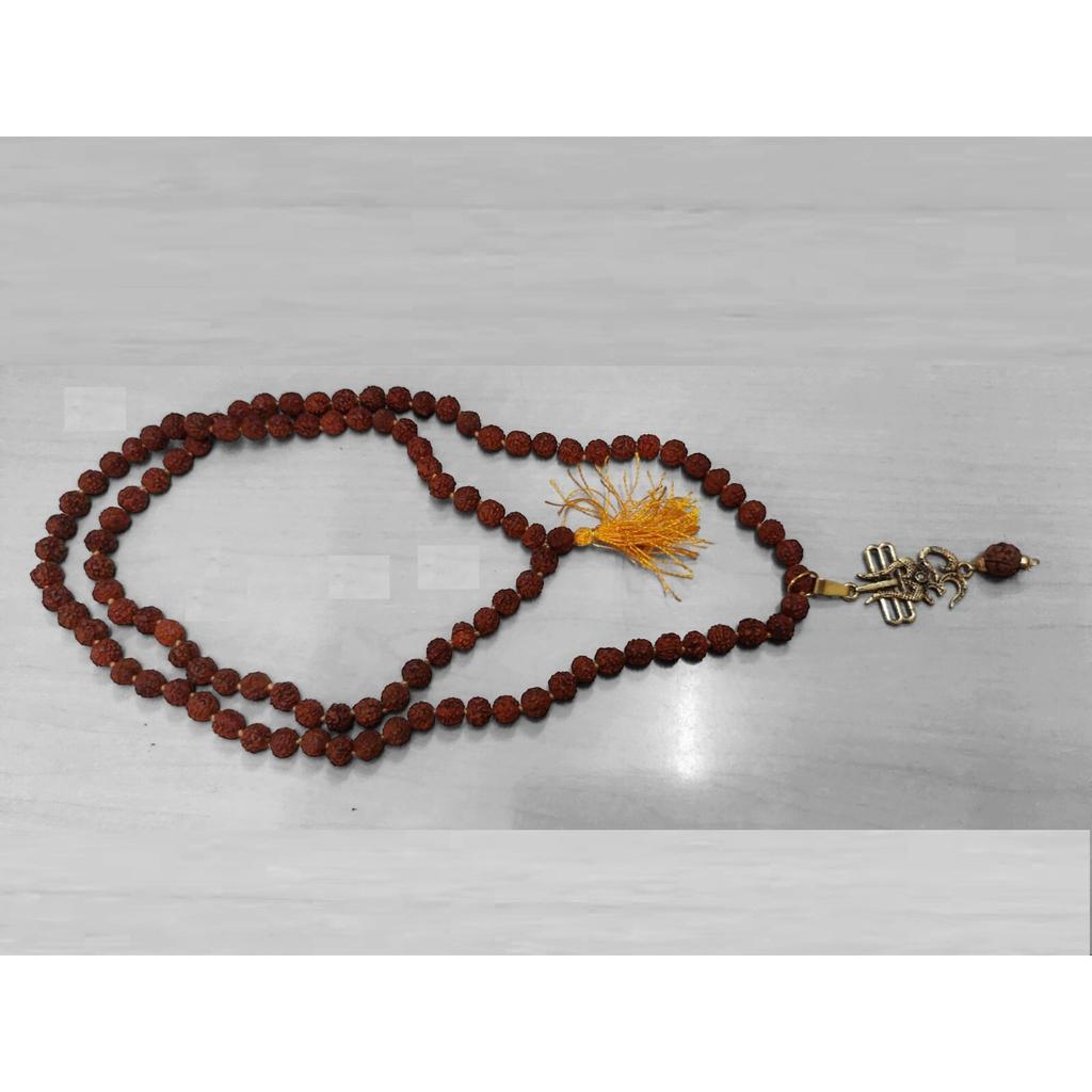 @ Indian Traditional Om And Trishul Rudraksha Mala For Unisex Zr-2487-60%Off