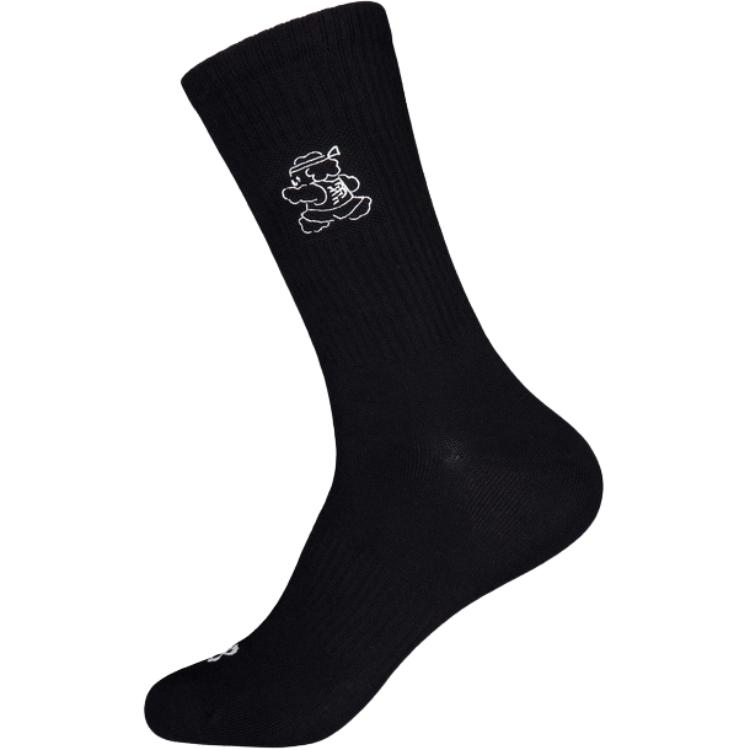 New Balance Attraction Lifestyle Illustration Collection Crew Socks Unisex 1 Pack Black LAS42402-BK L