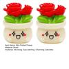 2 Pcs Miniature Dollhouse Flowers Mini Resin Potted Plant Figurine Tiny