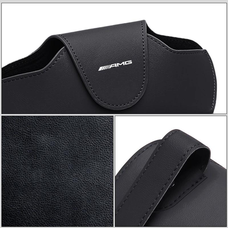 GLC GLB Car Sun Visor Glasses Box Sunglasses Card Ticket Holder Case For Mercedes Benz AMG A C E Class W201 W210 W108 W204 W20