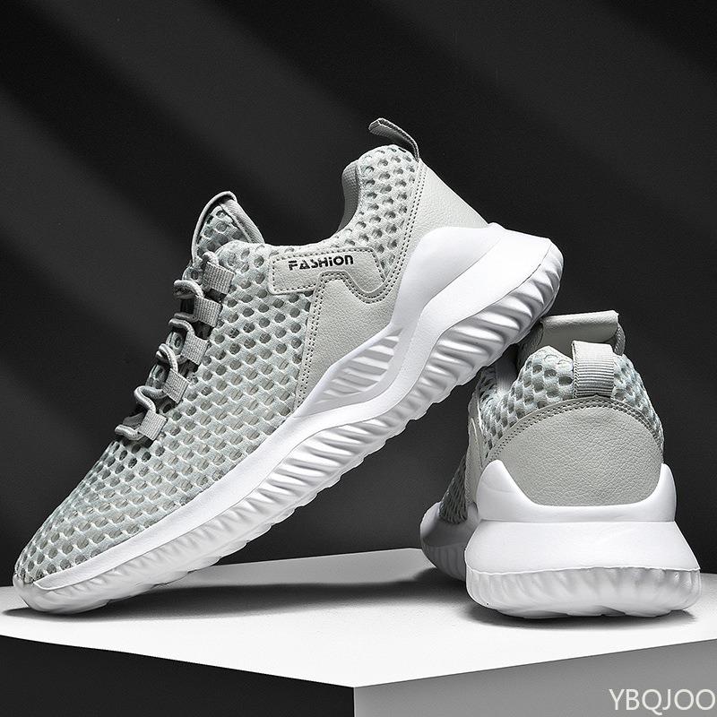 Trendy breathable men's shoes soft sole low cut casual comfortable sports lace up minimalist outdoor running shoes