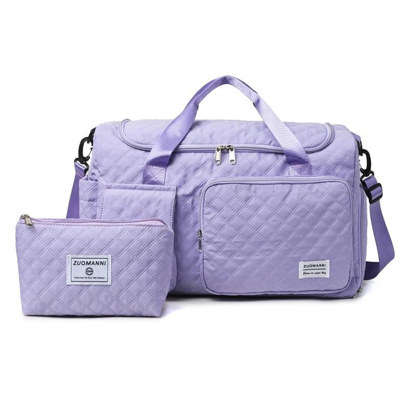 Large Capacity Diamond Standard Waterproof Oxford Travel Bag Functional Solid Partition Bag