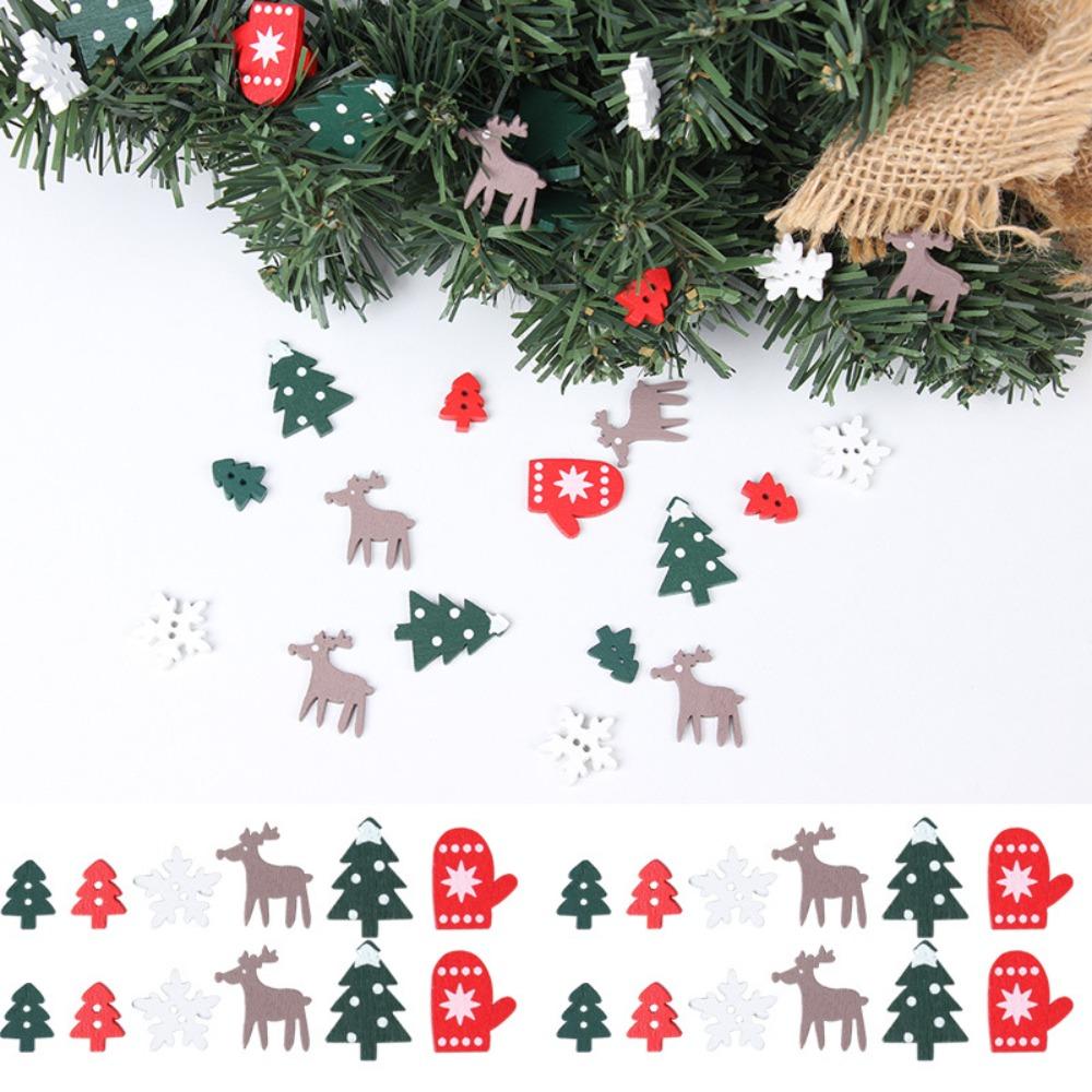 

Craft Supplies Ornaments DIY Christmas Wood Chips Snowflake Chip Xmas Tree Wooden Decoration