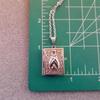 Gothic Exquisite Geometry Stereo Vampire Bat Relief Book Pendant Necklace for Women Men Halloween Party Jewelry Accessories Gift