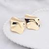 New Exaggerated Irregular Metal Piece Dangle Earrings for Women Uneven Folded Gold Color Metal Hanging Earrings brincos