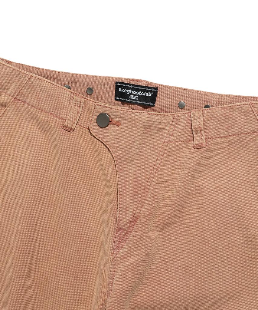 NICEGHOSTCLUB Cotton Dyed Biker Pants_Brick(Ng2Dfud103A)