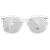 One Colors Men's Big Frame Wellington Sunglasses with UV Protection, Unisex, Size F, Clear X Light Gray (7)
