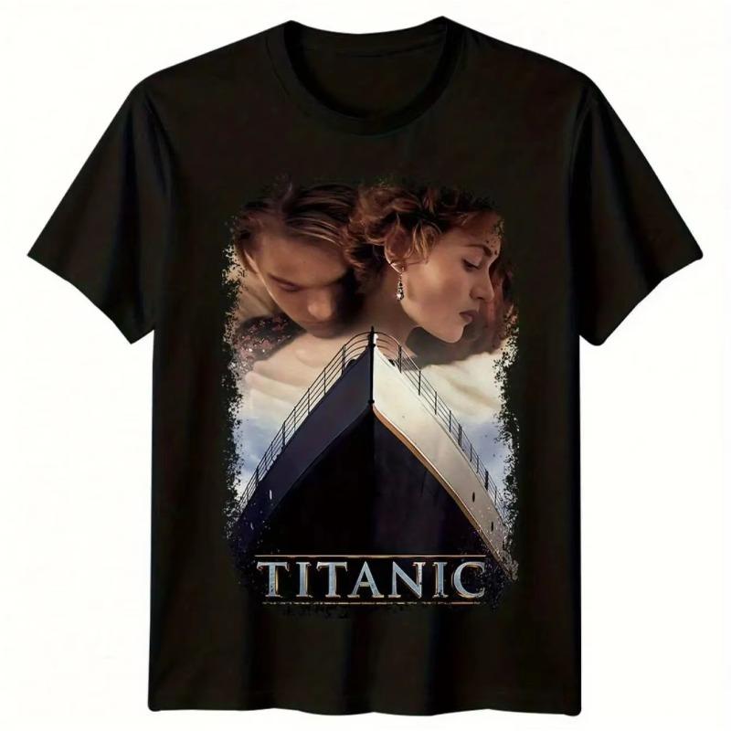 New Tshirt Suitable For Both Unisex And Women In Summer Titanic 90s Rounisextic Style Movie Poster 1997