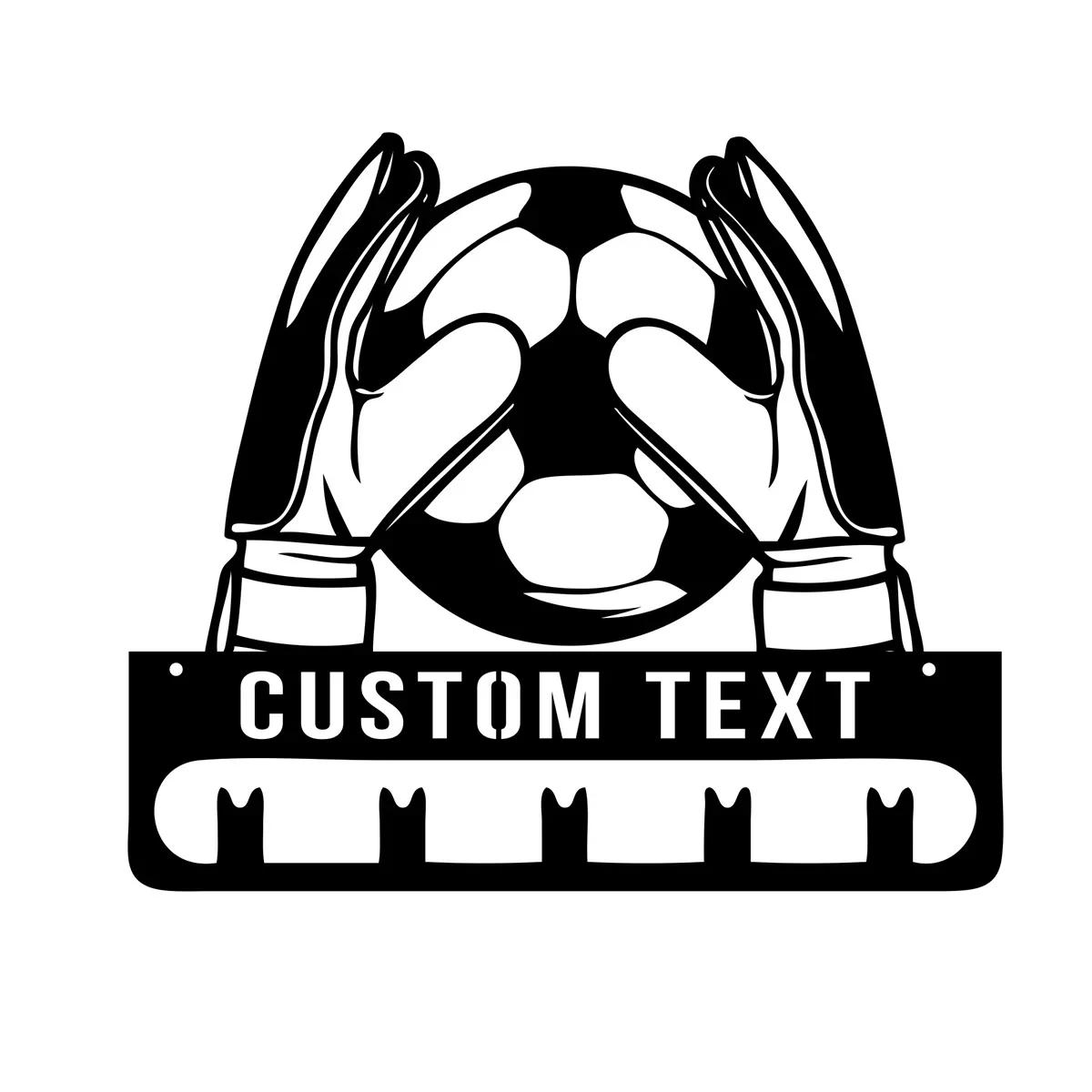 

Metal Football Wall Art, Personalized Goal Keeper Gift, Sport Bar Decor, Metal Sign for Fan Cave