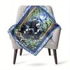 Black Bear In The Moonlight Customize Your Name Outdoor Blanket Used For Chair Office Sofa Bed Camping Soft And Warm Giving Friends And Relatives