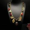 ZA cross-border European, American and medieval multi-layer stacked necklace animal insect leaf love pendant retro high-end necklace